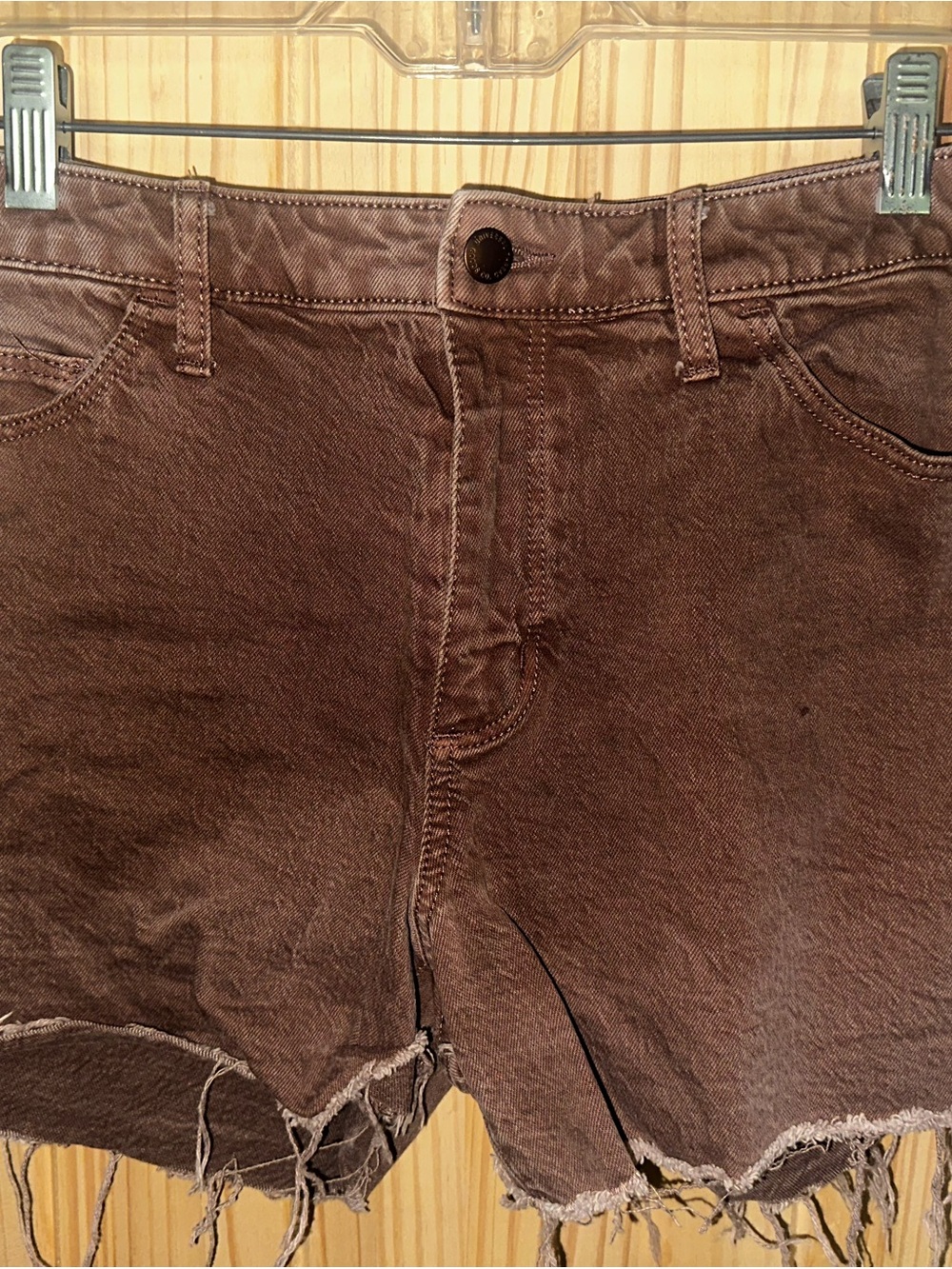 Universal Thread Women's Slim Brown Cutoff Denim Shorts